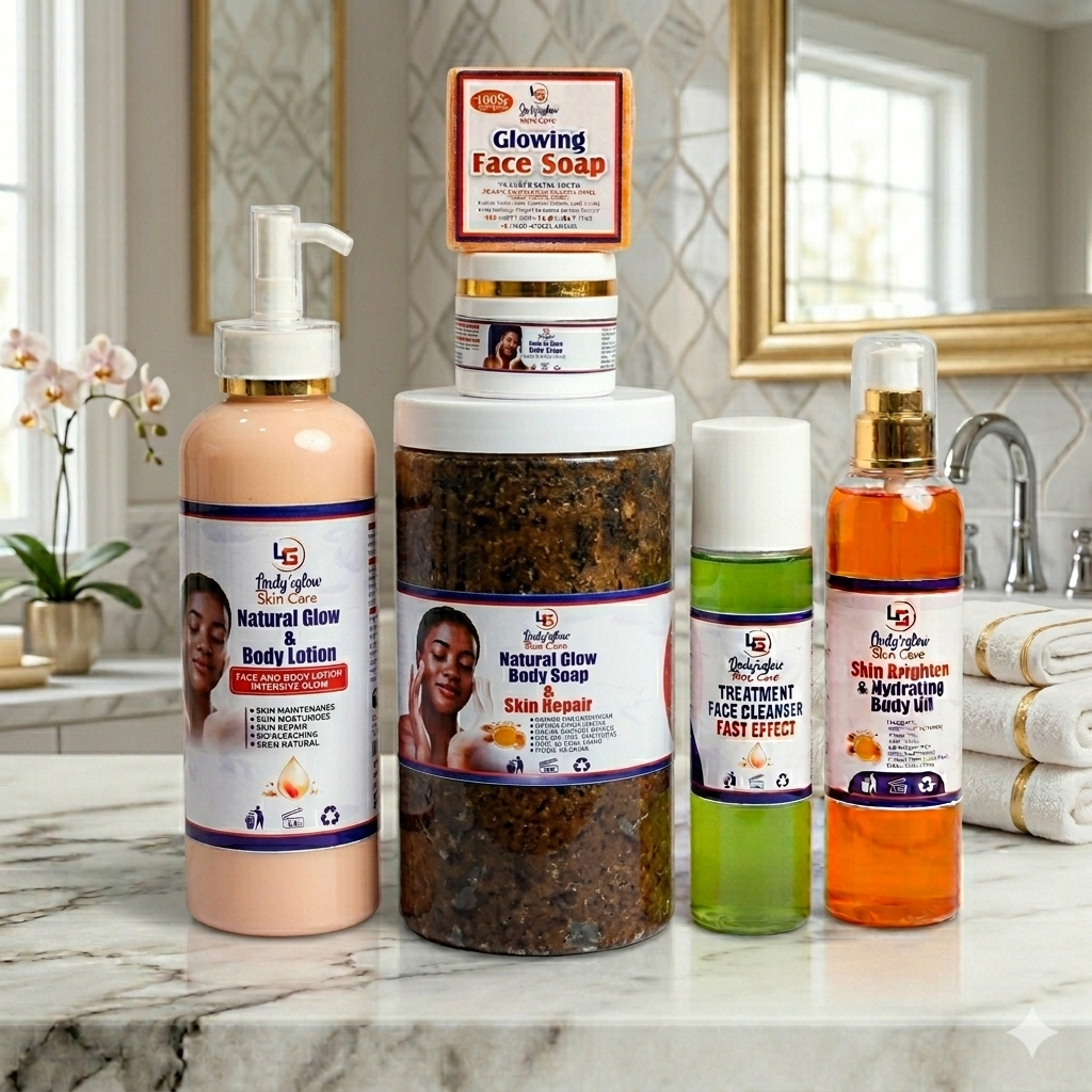 Adult Natural Glow Set With 1kg Black Soap